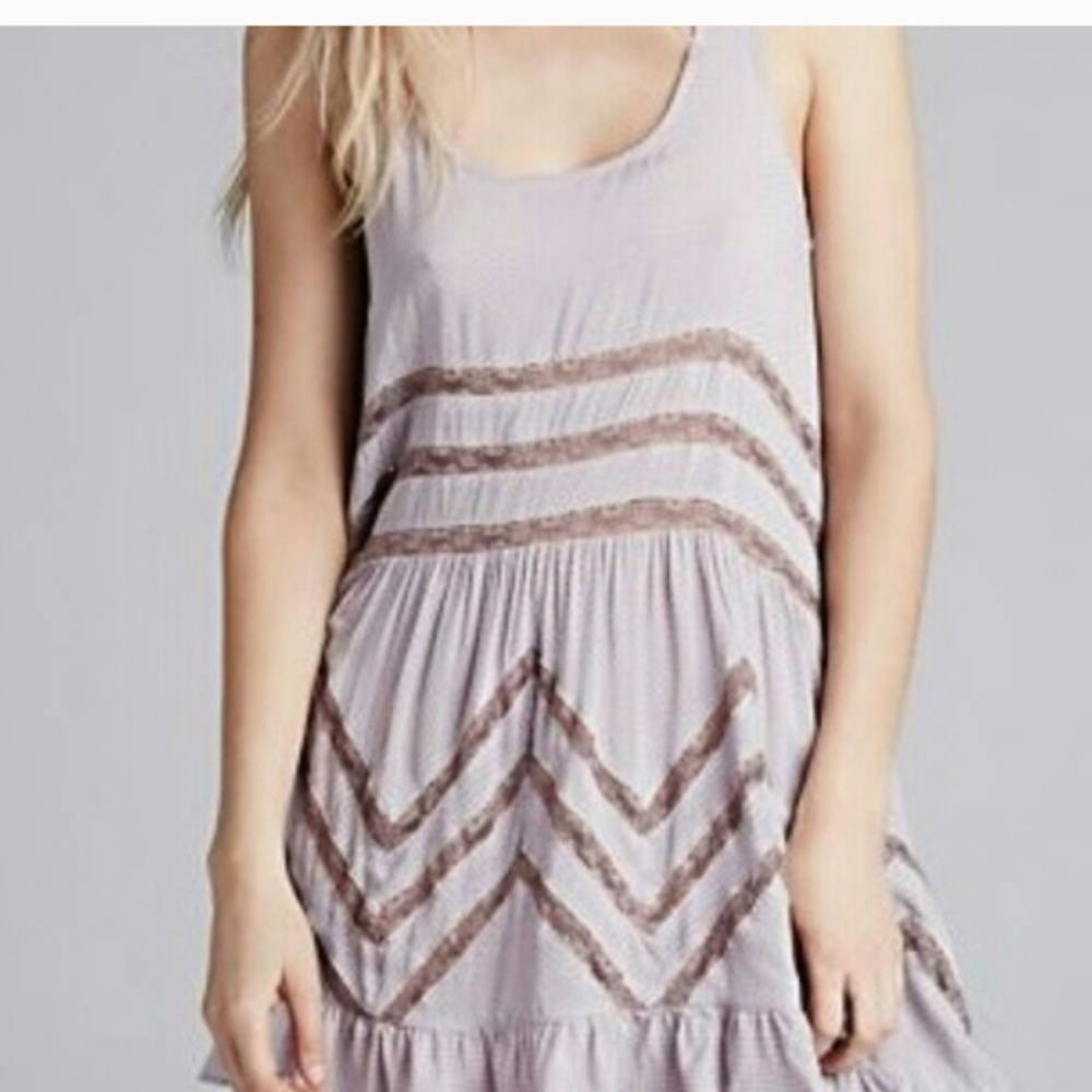 Free People Voile & Lace Trapeze Slip XS